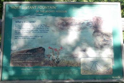 "Most Distant Fountain" of the Mighty Missouri Marker image. Click for full size.