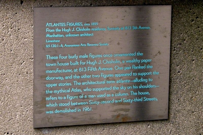 Atlantes Figures, circa 1899 Marker. Click for full size. Atlantes Figures, circa 1899 Marker image. Click for full size.