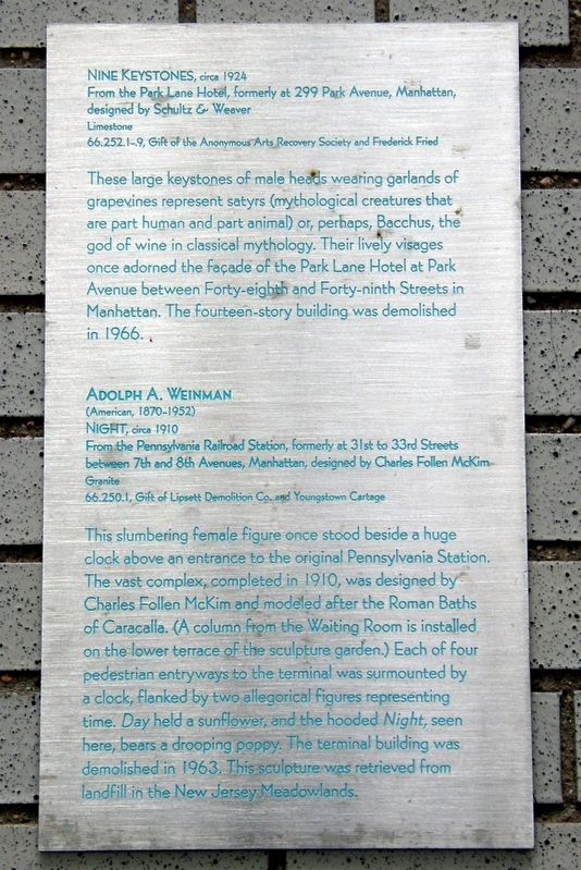 Nine Keystones, circa 1924/"Night", circa 1910 Marker. Click for full size. Nine Keystones, circa 1924/"Night", circa 1910 Marker image. Click for full size.