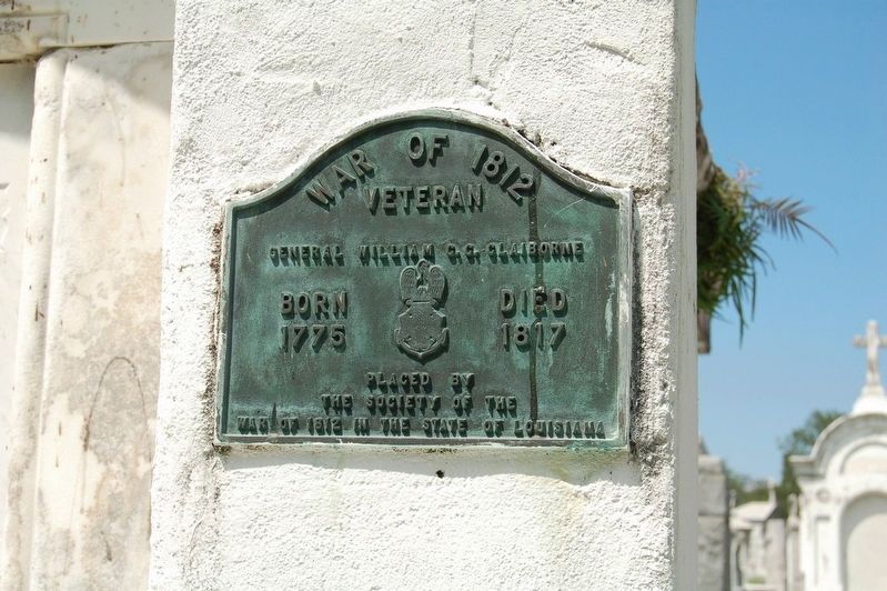 William Charles Cole Claiborne Marker. Click for full size. William Charles Cole Claiborne Marker image. Click for full size.