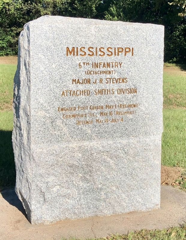 Mississippi 6th Infantry <small>(Detachment)</small> Marker image. Click for full size.