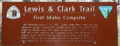 First Idaho Campsite Marker. Click for full size. First Idaho Campsite Marker image. Click for full size.