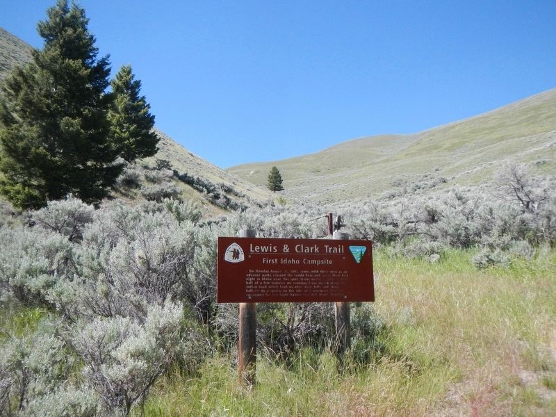 First Idaho Campsite Marker. Click for full size. First Idaho Campsite Marker image. Click for full size.