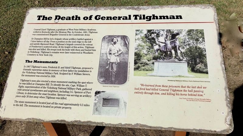 The Death of General Tilghman Marker on the grounds of the Coker House. image. Click for full size.