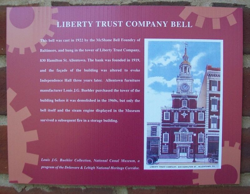 Liberty Trust Company Bell Marker image. Click for full size.
