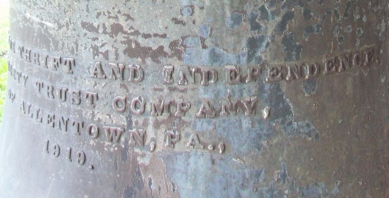 Liberty Trust Company Bell Inscription image. Click for full size.