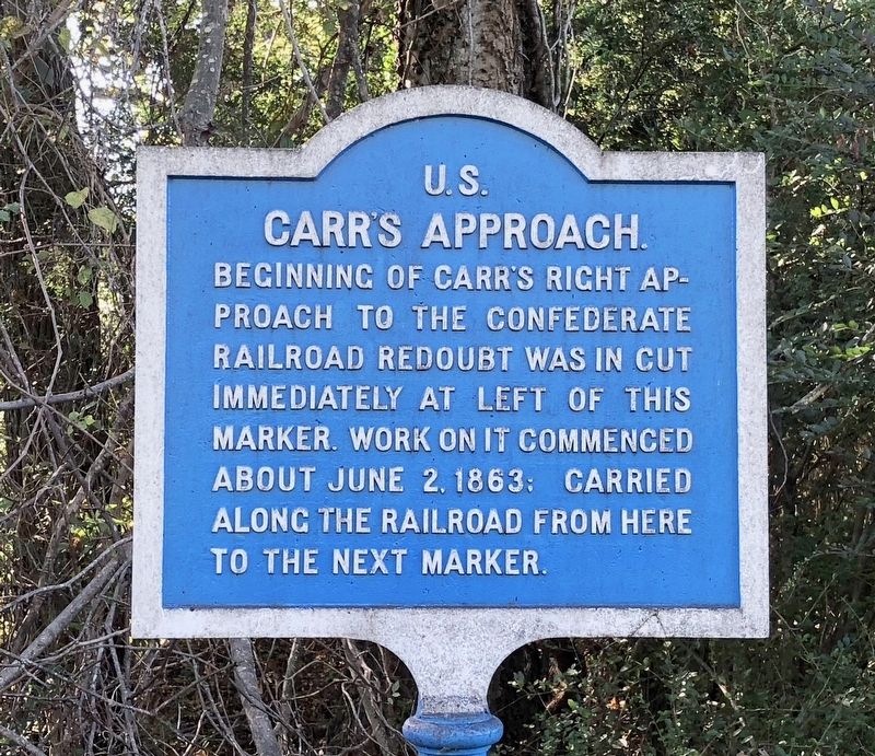 <small>U.S.</small> Carr's Approach Marker. Click for full size. <small>U.S.</small> Carr's Approach Marker image. Click for full size.