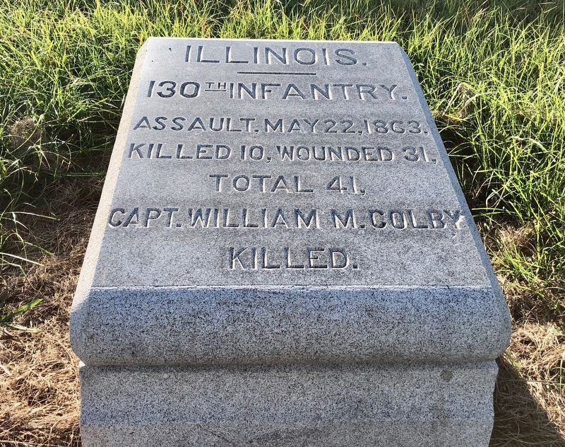 Illinois. 130th Infantry Marker. Click for full size. Illinois. 130th Infantry Marker image. Click for full size.