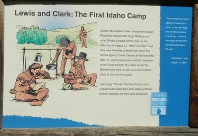 Lewis and Clark: The First Idaho Camp Marker image. Click for full size.