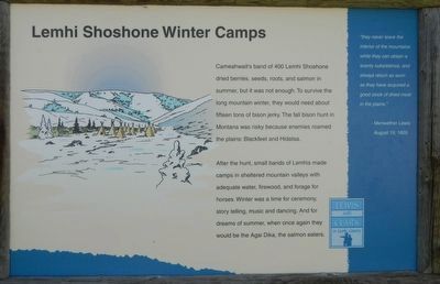 Lemhi Shoshone Winter Camps Marker image. Click for full size.