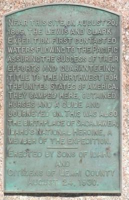 Waters Flowing to the Pacific Marker. Click for full size. Waters Flowing to the Pacific Marker image. Click for full size.