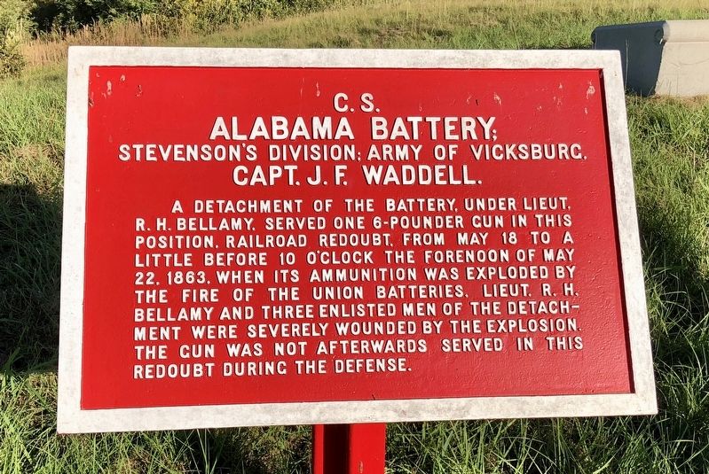 <small>C.S.</small> Alabama Battery Marker image. Click for full size.