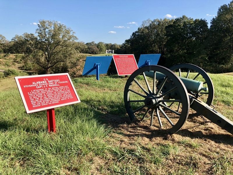 Landram's Brigade; Assault, May 22, 1863. Marker (on the left, in background). image. Click for full size.