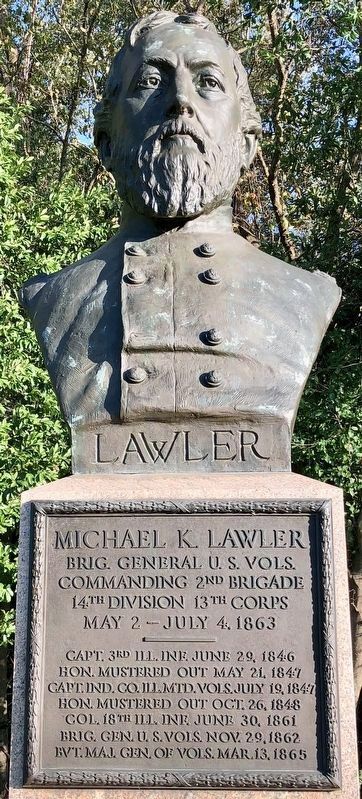 Michael K. Lawler Statue image. Click for full size.
