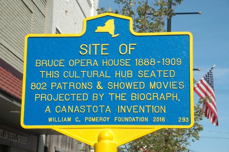 Site of Bruce Opera House Marker. Click for full size. Site of Bruce Opera House Marker image. Click for full size.