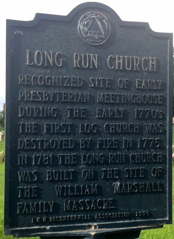 Long Run Church Marker image. Click for full size.