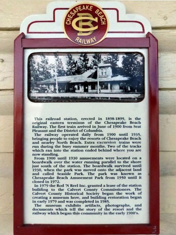 Chesapeake Beach Railway Station Marker image. Click for full size.