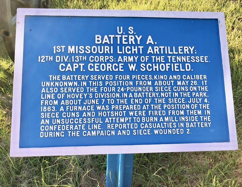 <small>U.S.</small> Battery A, Marker image. Click for full size.