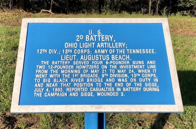 <small>U.S. </small> 2D Artillery; Marker image. Click for full size.