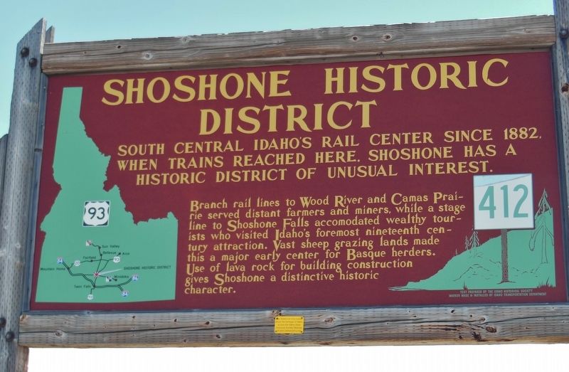 Shoshone Historic District Marker image. Click for full size.