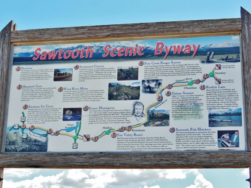 Sawtooth Scenic Byway Marker image. Click for full size.