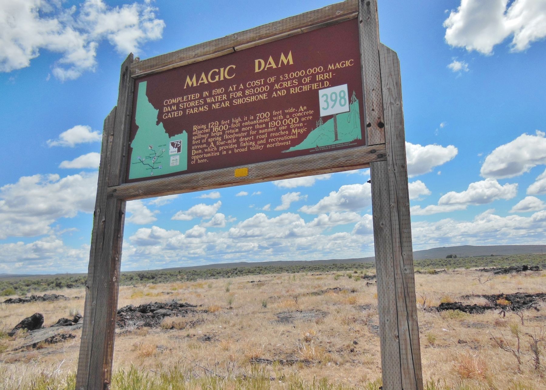 Magic Dam Marker (<i>wide view</i>) image. Click for full size.
