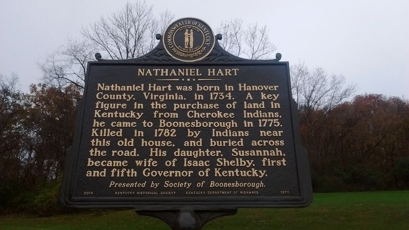 Nathaniel Hart / Home of Capt. Nathaniel Hart Marker image. Click for full size.