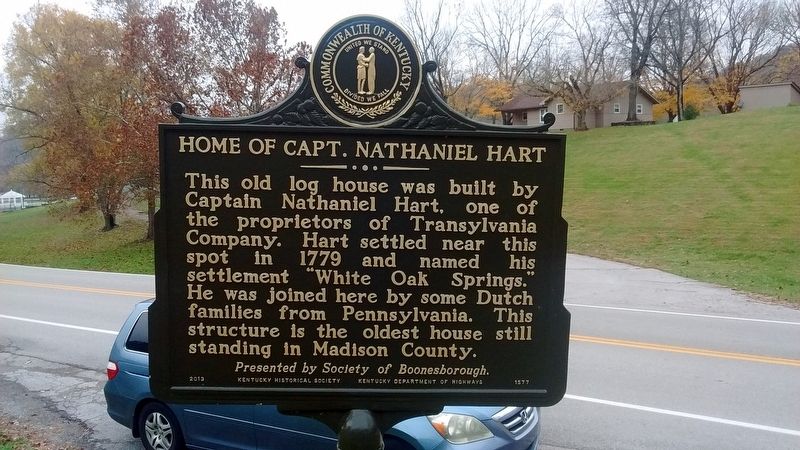 Nathaniel Hart / Home of Capt. Nathaniel Hart Marker image. Click for full size.