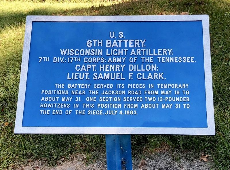 <small>U.S.</small> 6th Battery, Marker image. Click for full size.