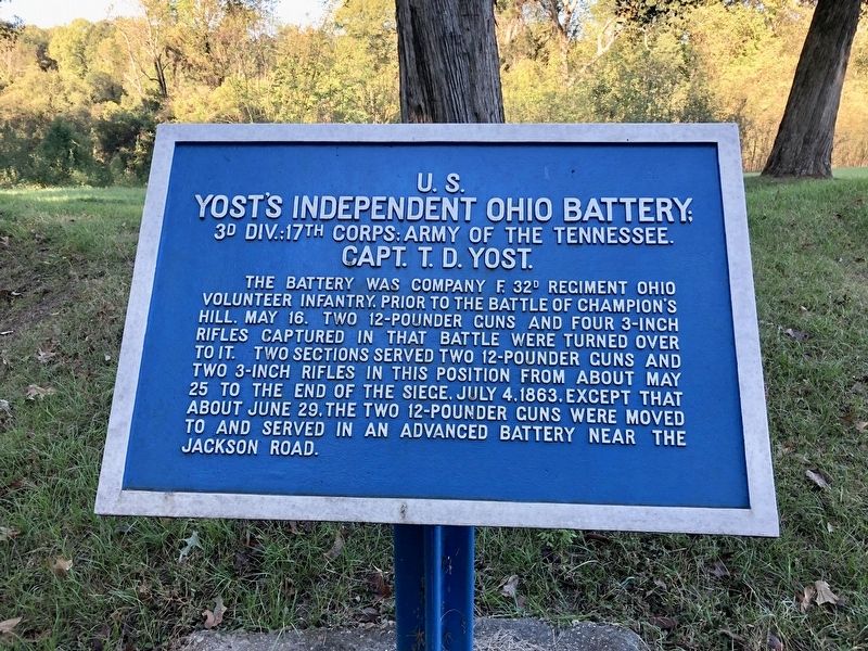 <small>U.S.</small> Yost's Independent Ohio Battery; Marker. Click for full size. <small>U.S.</small> Yost's Independent Ohio Battery; Marker image. Click for full size.