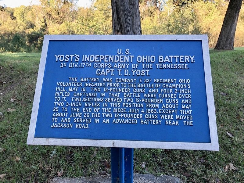 <small>U.S.</small> Yost's Independent Ohio Battery; Marker image. Click for full size.