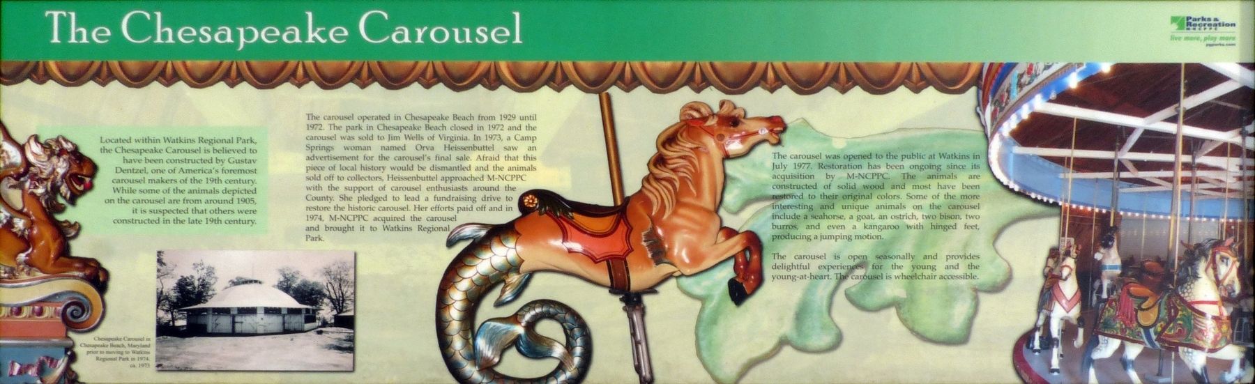 The Chesapeake Carousel Marker image. Click for full size.