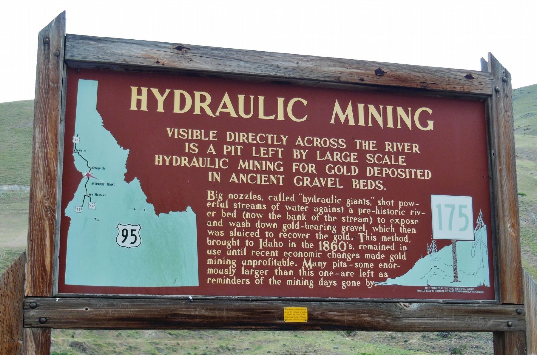 Hydraulic Mining Marker. Click for full size. Hydraulic Mining Marker image. Click for full size.