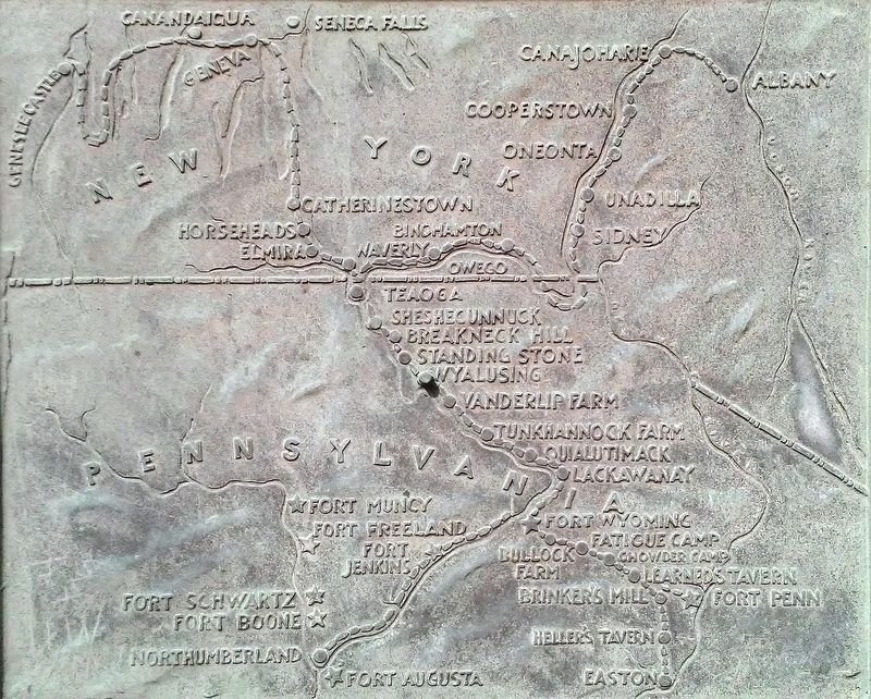 Sullivan Expedition Against the Iroquois Indians 1779 Marker Detail image. Click for full size.