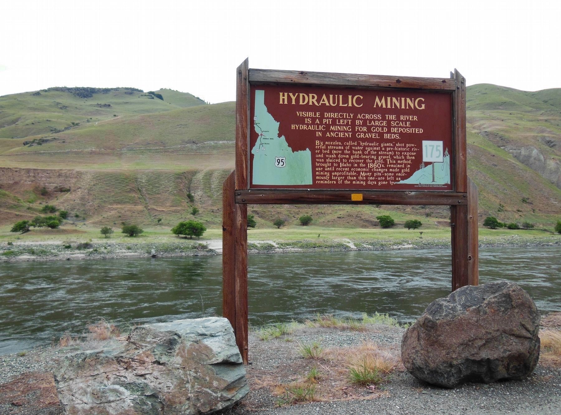 Hydraulic Mining Marker (<i>wide view</i>) image. Click for full size.