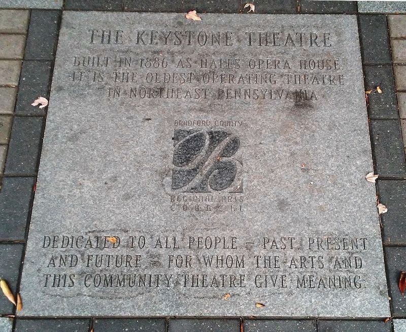 The Keystone Theatre Marker image. Click for full size.
