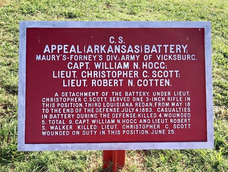 <small>C.S.</small> Appeal (Arkansas) Battery; Marker image. Click for full size.