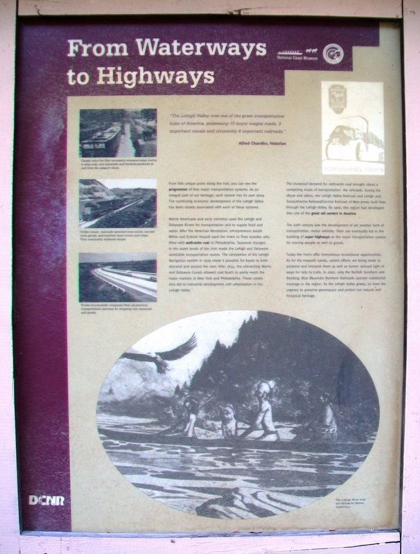 From Waterways to Highways Marker. Click for full size. From Waterways to Highways Marker image. Click for full size.