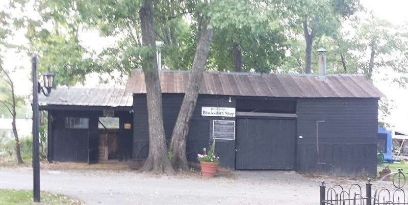 Mr. Luther's Blacksmith Shop and Broom Factory Marker. Click for full size. Mr. Luther's Blacksmith Shop and Broom Factory Marker image. Click for full size.
