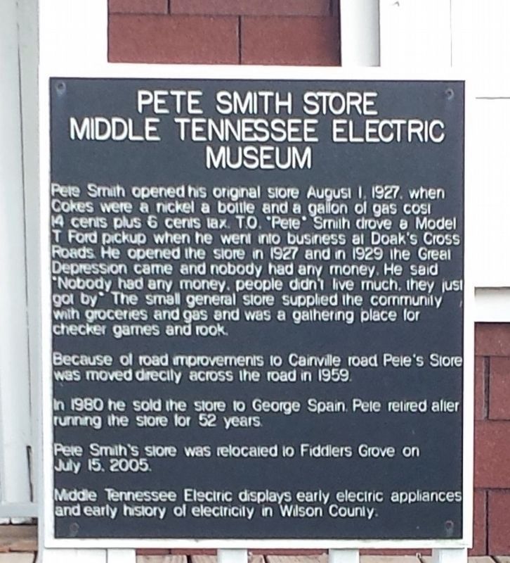 Pete Smith's Store Marker image. Click for full size.