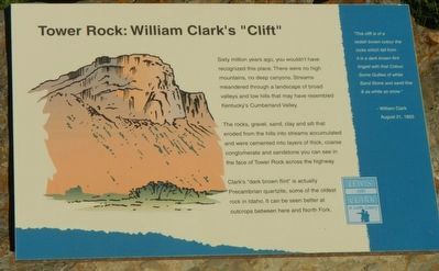 Tower Rock: William Clark's "Clift" Marker. Click for full size. Tower Rock: William Clark's "Clift" Marker image. Click for full size.