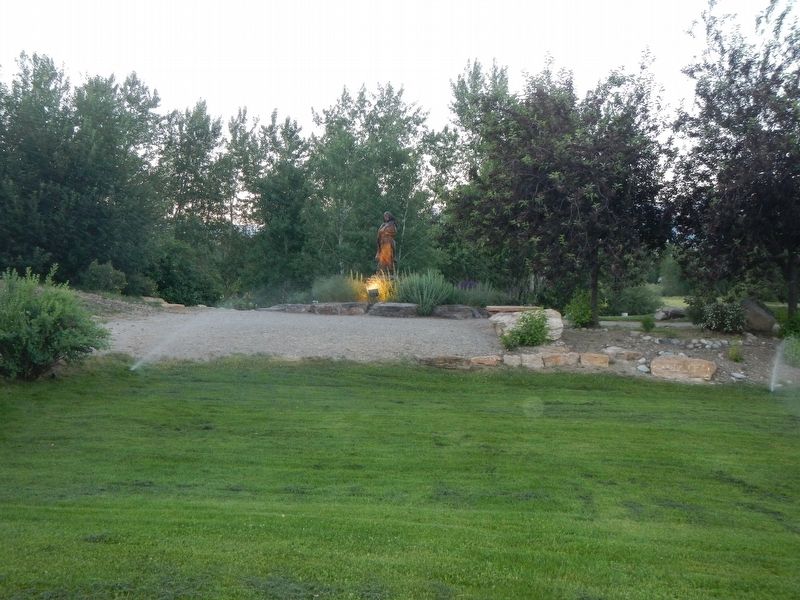 Sacajawea Statue and Marker. Click for full size. Sacajawea Statue and Marker image. Click for full size.