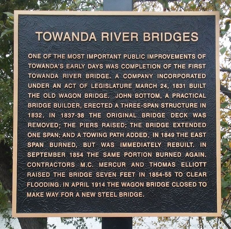 Towanda River Bridges Marker. Click for full size. Towanda River Bridges Marker image. Click for full size.
