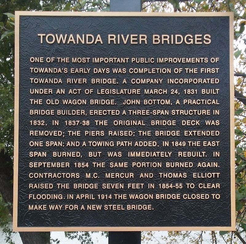 Towanda River Bridges Marker image. Click for full size.