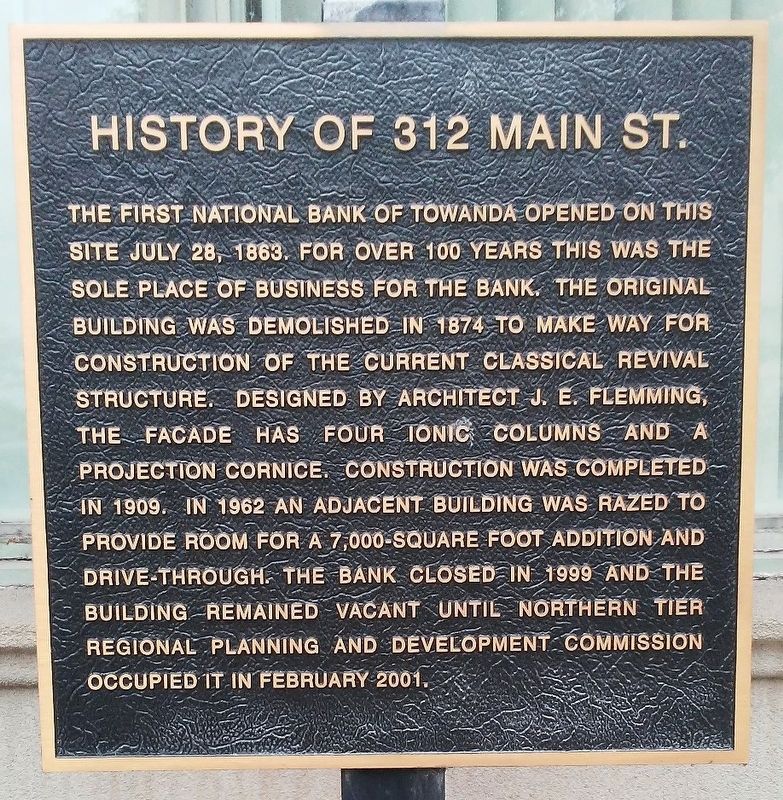 History of 312 Main St. Marker image. Click for full size.