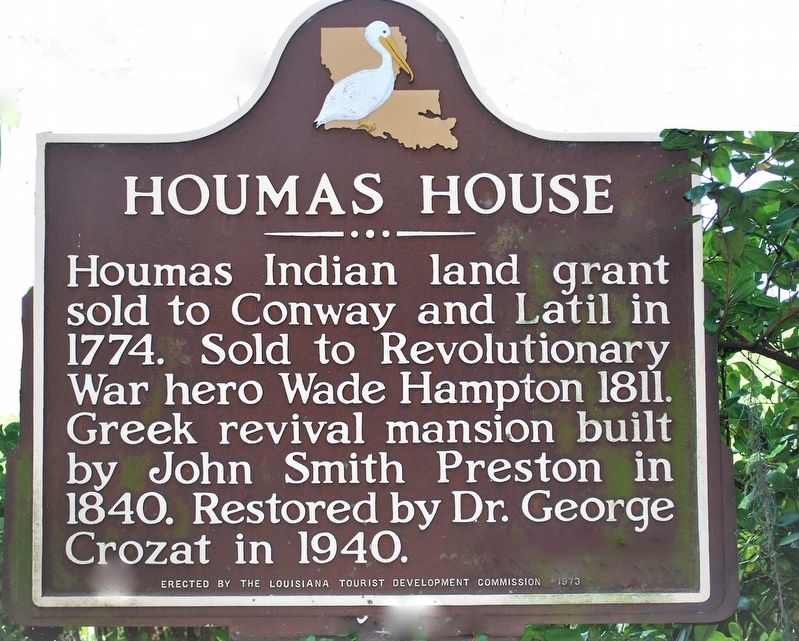 Houmas House Marker image. Click for full size.
