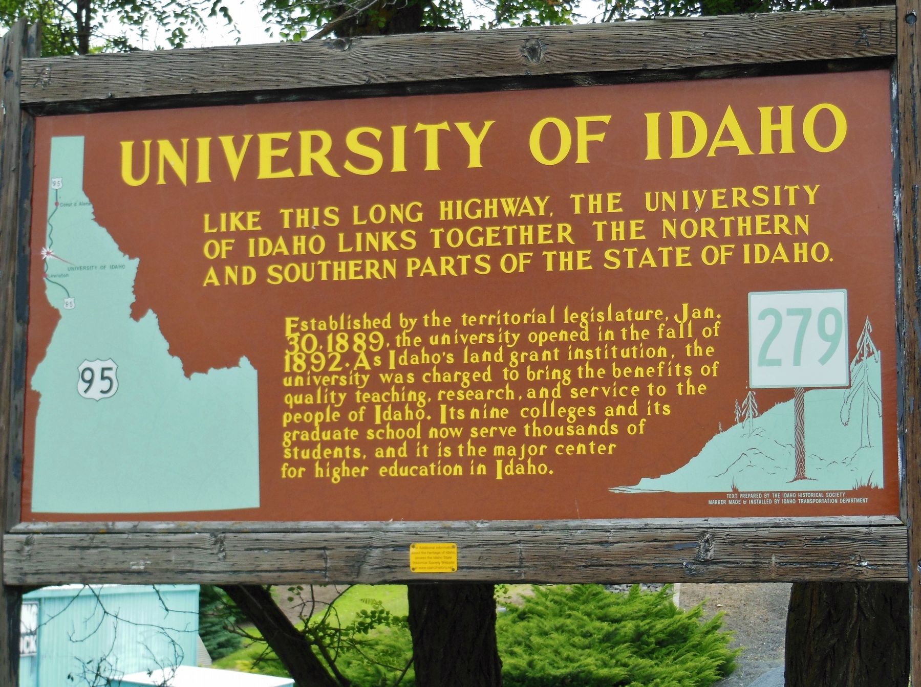 University of Idaho Marker. Click for full size. University of Idaho Marker image. Click for full size.