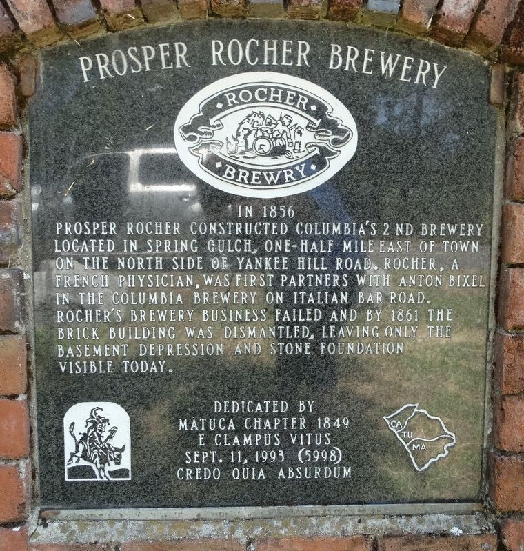 Prosper Rocher Brewery Marker image. Click for full size.