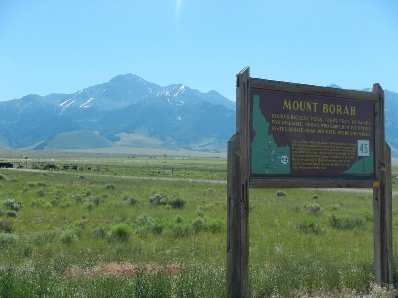 Mount Borah and Marker image. Click for full size.