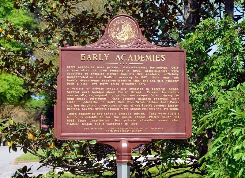 Early Academies Marker image. Click for full size.